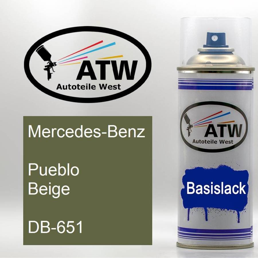 Mercedes-Benz, Pueblo Beige, DB-651: 400ml Sprühdose, von ATW Autoteile West.